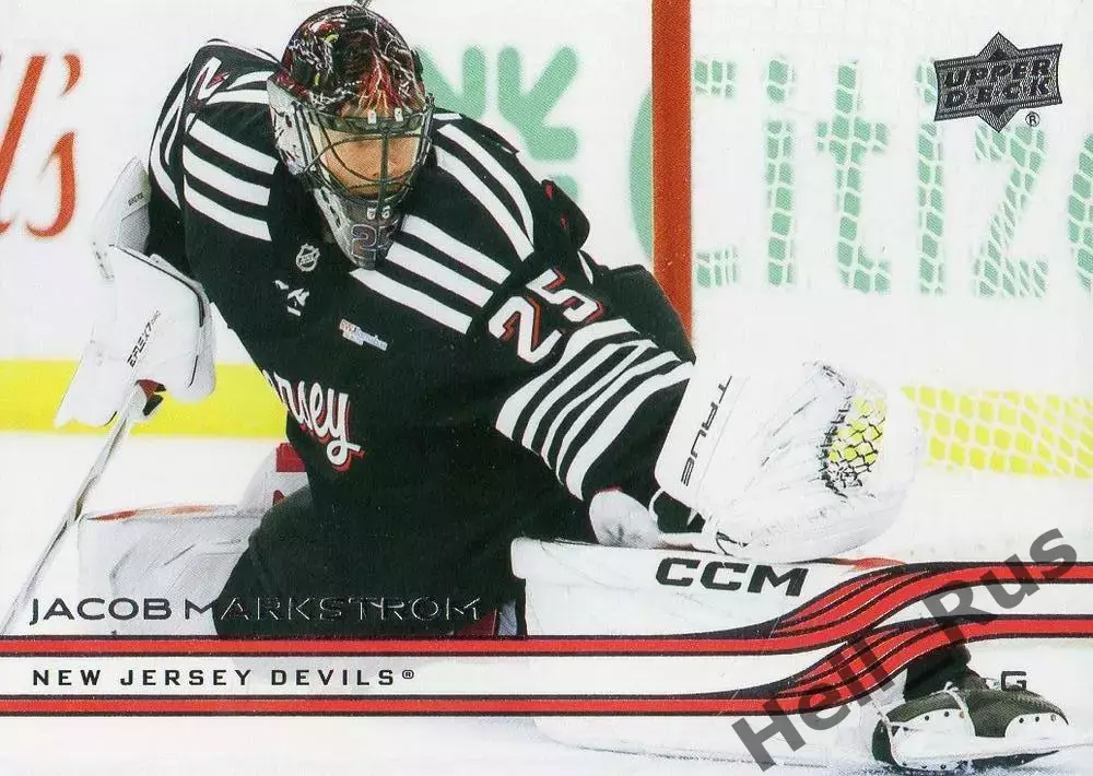 Карточка J. Markstrom/Якоб Маркстрем New Jersey Devils/Нью-Джерси Девилз НХЛ/NHL