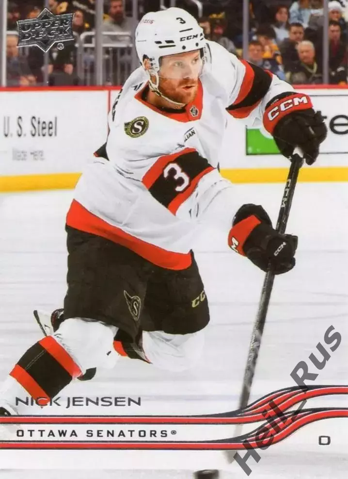 Хоккей. Карточка Nick Jensen/Ник Дженсен Ottawa Senators/Оттава Сенаторз НХЛ/NHL