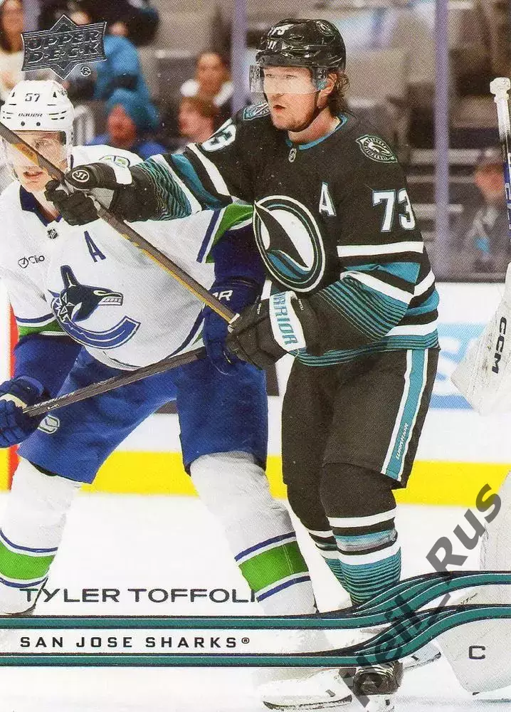 Карточка Tyler Toffoli/Тайлер Тоффоли (San Jose Sharks/Сан-Хосе Шаркс) НХЛ/NHL