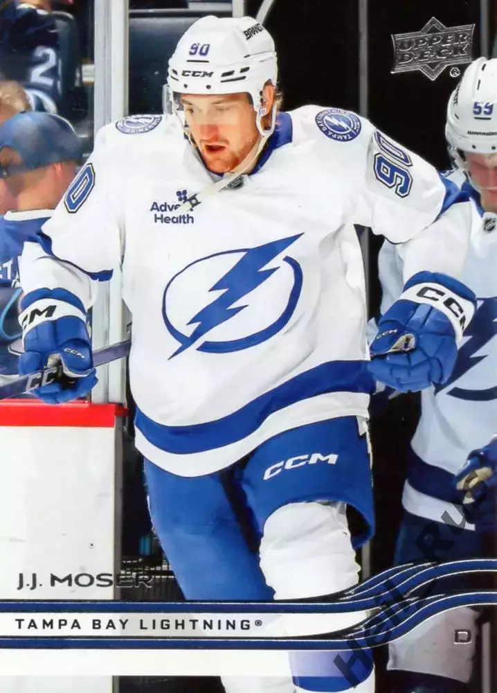 Карточка J.J. Moser/Янис Мозер (Tampa Bay Lightning/Тампа-Бэй Лайтнинг) НХЛ/NHL
