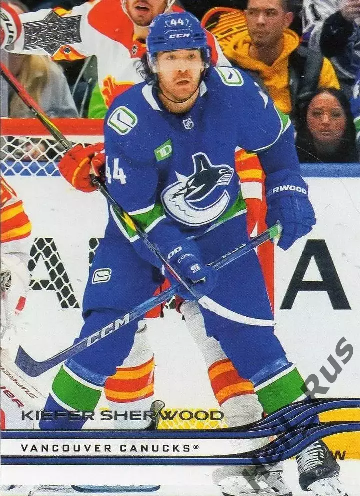 Карточка Kiefer Sherwood/Кифер Шервуд Vancouver Canucks/Ванкувер Кэнакс НХЛ/NHL