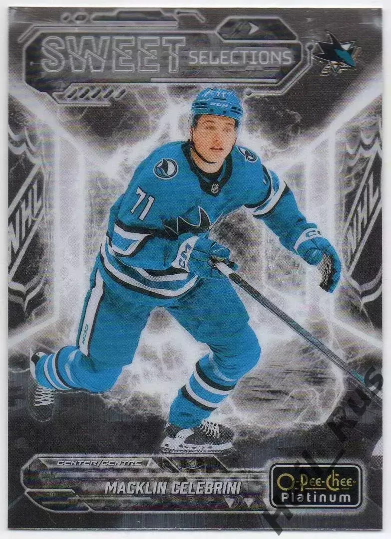 Карточка Macklin Celebrini/Маклин Селебрини (San Jose Sharks / Сан-Хосе) НХЛ/NHL