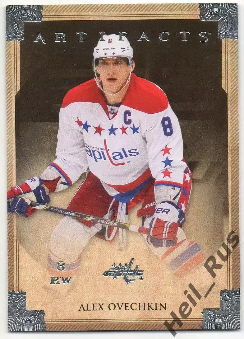 Хоккей; Карточка Александр Овечкин Вашингтон Кэпиталз/Динамо Москва NHL/НХЛ/КХЛ