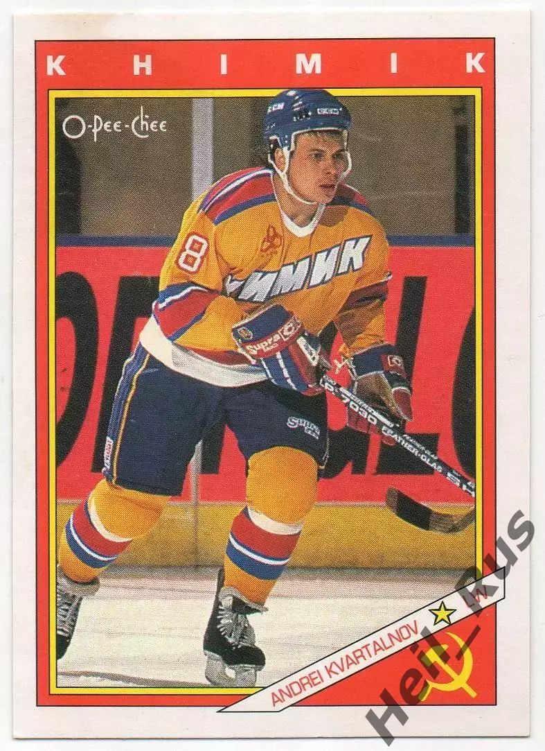 Карточка Дмитрий Квартальнов Химик Воскресенск/Ак Барс/Динамо Минск/ЦСКА НХЛ/КХЛ