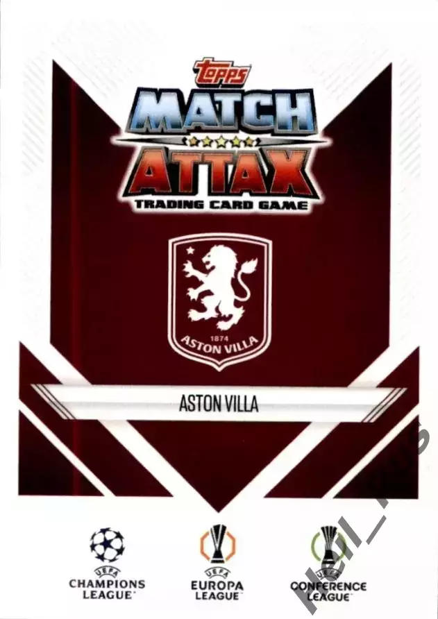 Футбол. Карточка Логотип/Эмблема Астон Вилла Лига Чемпионов 2024-25 TOPPS 1