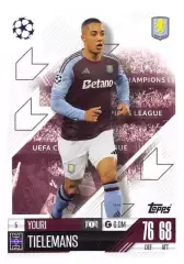 Футбол. Карточка Юри Тилеманс (Астон Вилла, Лестер Сити) Лига Чемпионов 2024-25