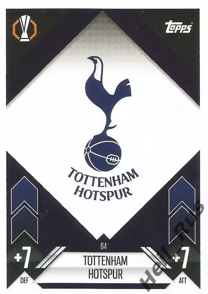 Футбол. Карточка Логотип/Эмблема Тоттенхэм Хотспур Лига Европы 2024-25 TOPPS