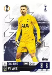 Футбол. Карточка Гульельмо Викарио Тоттенхэм Хотспур Лига Европы 2024-25 TOPPS