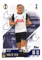 Футбол. Карточка Микки ван де Вен (Тоттенхэм Хотспур) Лига Европы 2024-25 TOPPS
