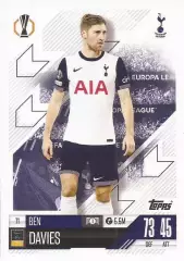 Футбол. Карточка Бен Дэвис (Тоттенхэм Хотспур, Суонси Сити) Лига Европы 2024-25