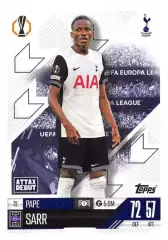 Футбол. Карточка Пап Матар Сарр (Тоттенхэм Хотспур) Лига Европы 2024-25 TOPPS