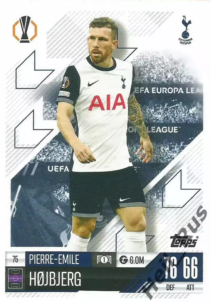 Карточка Пьер-Эмиль Хейбьерг Тоттенхэм Хотспур/Бавария Лига Европы 2024-25 TOPPS