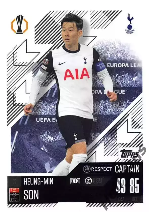 Карточка Сон Хын Мин (Тоттенхэм Хотспур, Байер 04, Гамбург) Лига Европы 2024-25