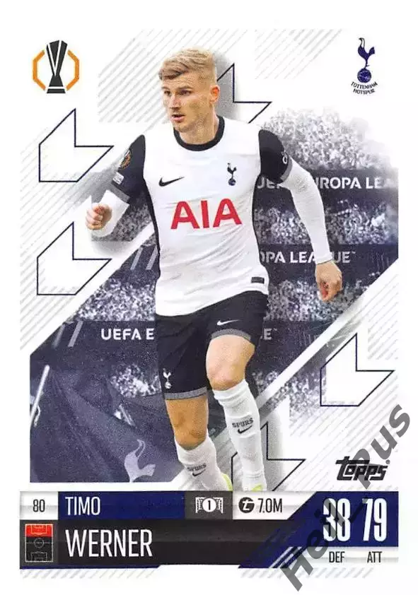 Карточка Тимо Вернер (Тоттенхэм Хотспур, Челси, РБ Лейпциг) Лига Европы 2024-25