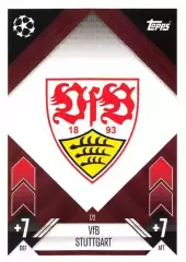 Футбол. Карточка Логотип/Эмблема Stuttgart/Штутгарт Лига Чемпионов 2024-25 TOPPS