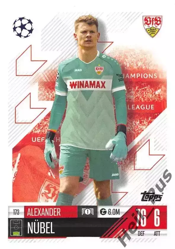 Карточка Александер Нюбель (Штутгарт, Шальке 04, Бавария) Лига Чемпионов 2024-25