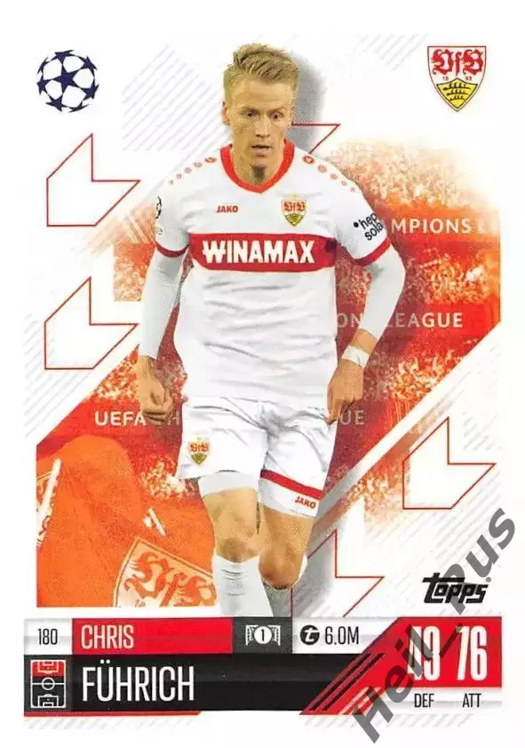 Футбол. Карточка Крис Фюрих (Штутгарт, Боруссия Дортмунд) Лига Чемпионов 2024-25