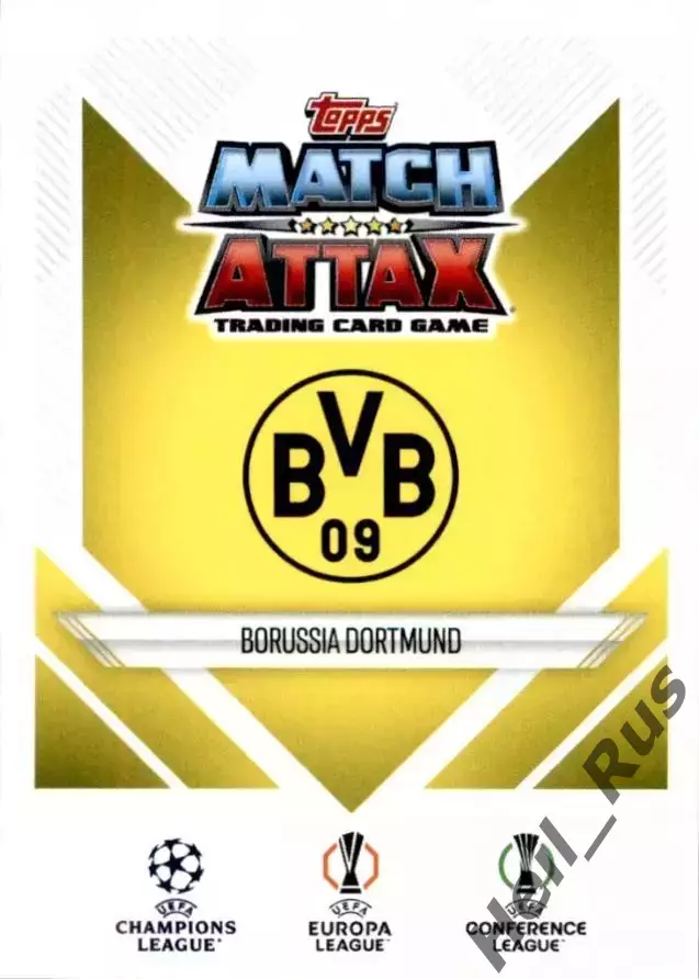 Футбол. Карточка Логотип/Эмблема Боруссия Дортмунд Лига Чемпионов 2024-25 TOPPS 1