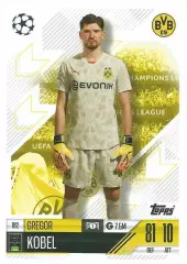 Футбол Карточка Грегор Кобель Боруссия Дортмунд, Штутгарт Лига Чемпионов 2024-25