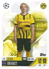 Футбол. Карточка Юлиан Брандт Боруссия Дортмунд, Байер 04 Лига Чемпионов 2024-25