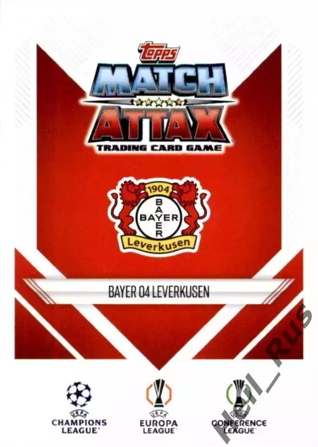 Футбол Карточка Логотип/Эмблема Байер 04 Леверкузен Лига Чемпионов 2024-25 TOPPS 1