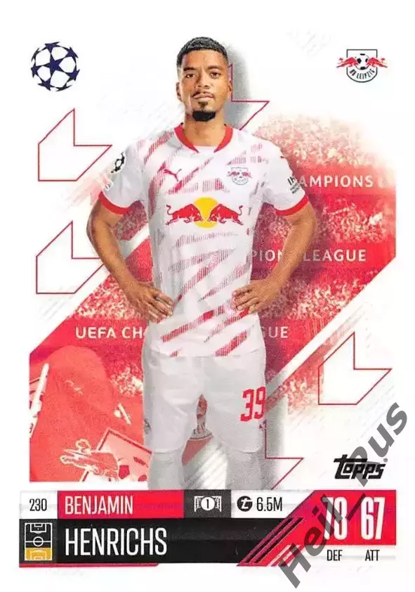 Карточка Беньямин Хенрикс (РБ Лейпциг, Байер 04, Монако) Лига Чемпионов 2024-25