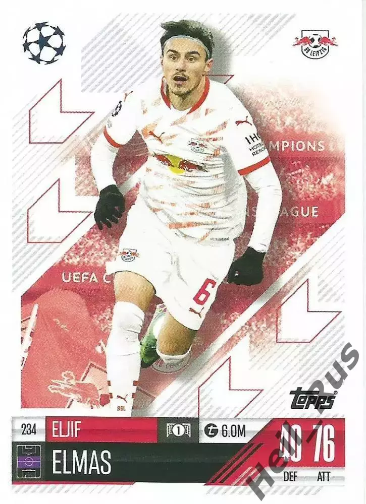 Футбол Карточка Элиф Элмас РБ Лейпциг/Наполи/Торино Лига Чемпионов 2024-25 TOPPS
