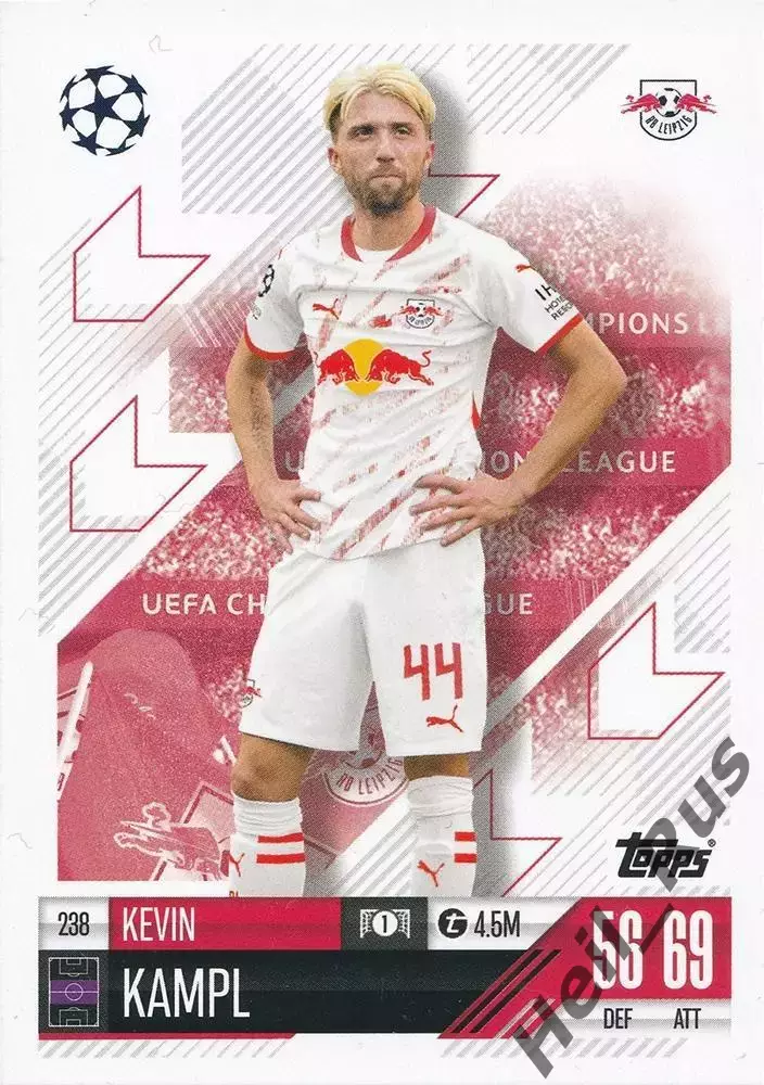 Футбол Карточка Кевин Кампль РБ Лейпциг/Боруссия Дортмунд Лига Чемпионов 2024-25