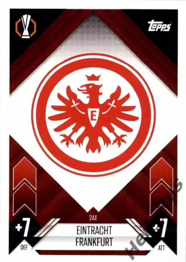 Футбол. Карточка Логотип/Эмблема Айнтрахт Франкфурт Лига Европы 2024-25 TOPPS