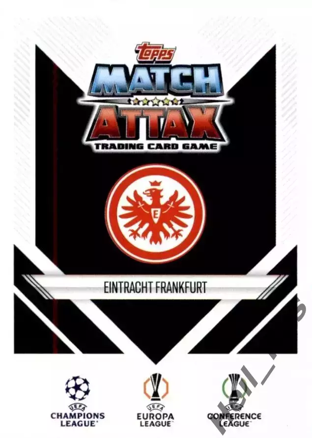 Футбол. Карточка Логотип/Эмблема Айнтрахт Франкфурт Лига Европы 2024-25 TOPPS 1