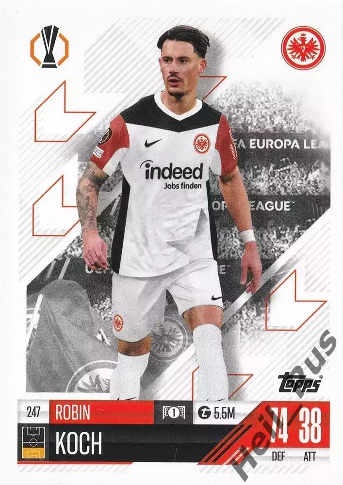 Карточка Робин Кох Айнтрахт Франкфурт, Лидс Юнайтед/Фрайбург Лига Европы 2024-25