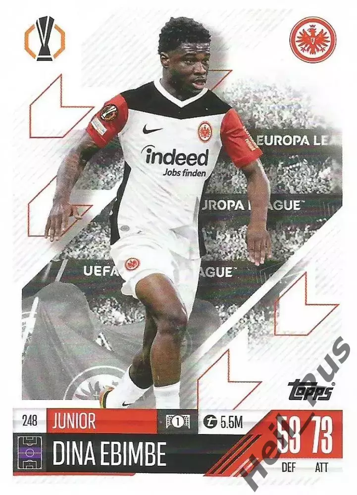 Карточка Эрик Жуниор Дина-Эбимбе (Айнтрахт Франкфурт, ПСЖ) Лига Европы 2024-25