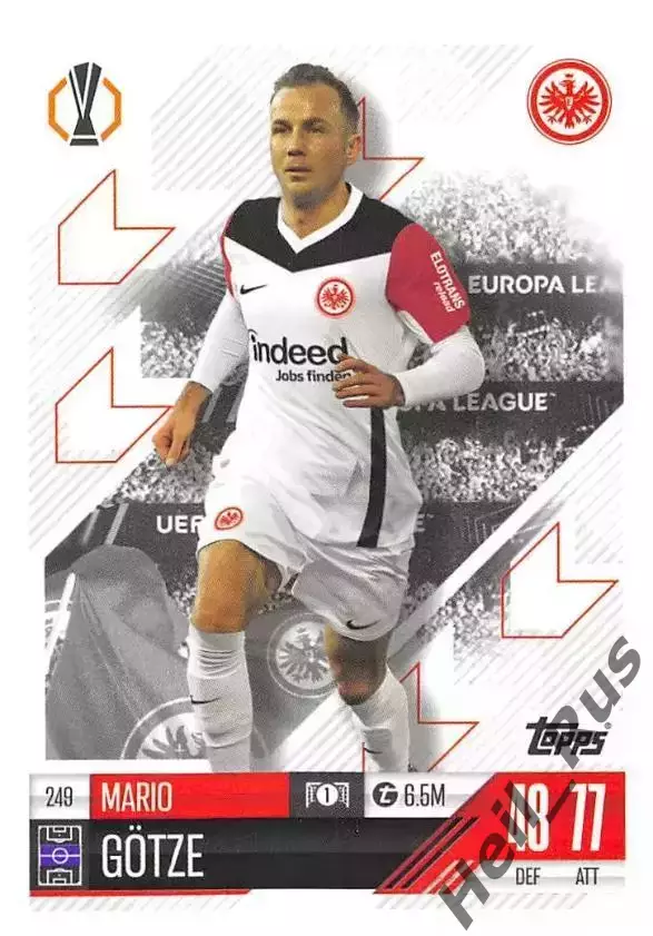 Карточка Марио Гетце (Айнтрахт, Бавария, Боруссия Дортмунд) Лига Европы 2024-25