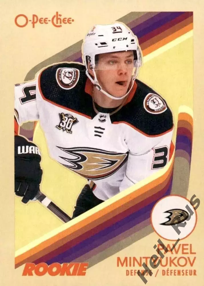 Хоккей Карточка Павел Минтюков Anaheim Ducks/Анахайм Дакс, Динамо Москва NHL/НХЛ