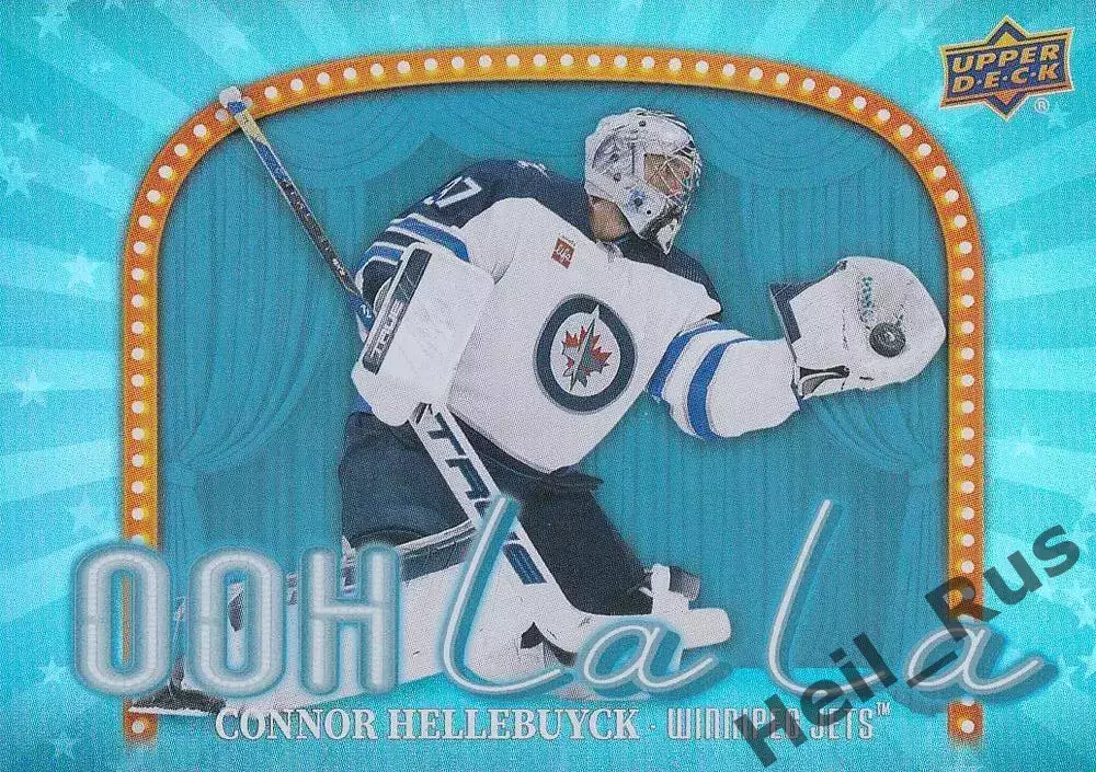 Карточка Connor Hellebuyck/Коннор Хеллебак Winnipeg Jets/Виннипег Джетс, NHL/НХЛ