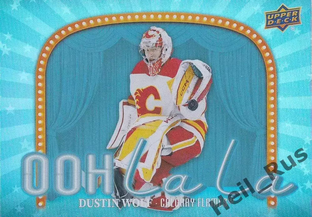 Хоккей. Карточка Dustin Wolf/Дастин Вольф Calgary Flames/Калгари Флэймз НХЛ/NHL