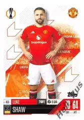 Футбол. Карточка Люк Шоу Манчестер Юнайтед/Саутгемптон Лига Европы 2024-25 TOPPS