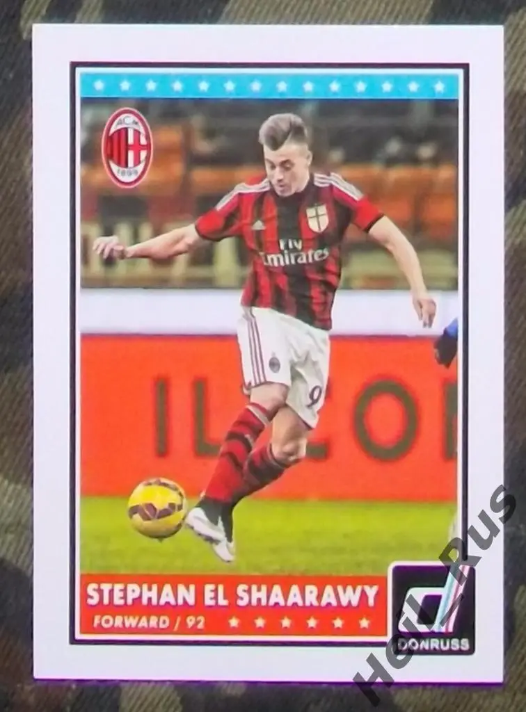 Футбол. Карточка Stephan El Shaarawy/Стефан Эль Шаарави (Милан) PANINI 2015