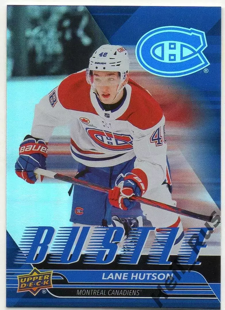 Карточка Lane Hutson/Лэйн Хатсон (Montreal Canadiens/Монреаль Канадиенс) NHL/НХЛ