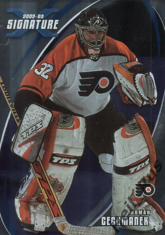 Хоккей. Карточка Roman Cechmanek / Роман Чехманек (Philadelphia Flyers) НХЛ/NHL