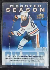 Карточка Connor McDavid/Коннор Макдэвид Edmonton Oilers/Эдмонтон Ойлерз НХЛ-NHL