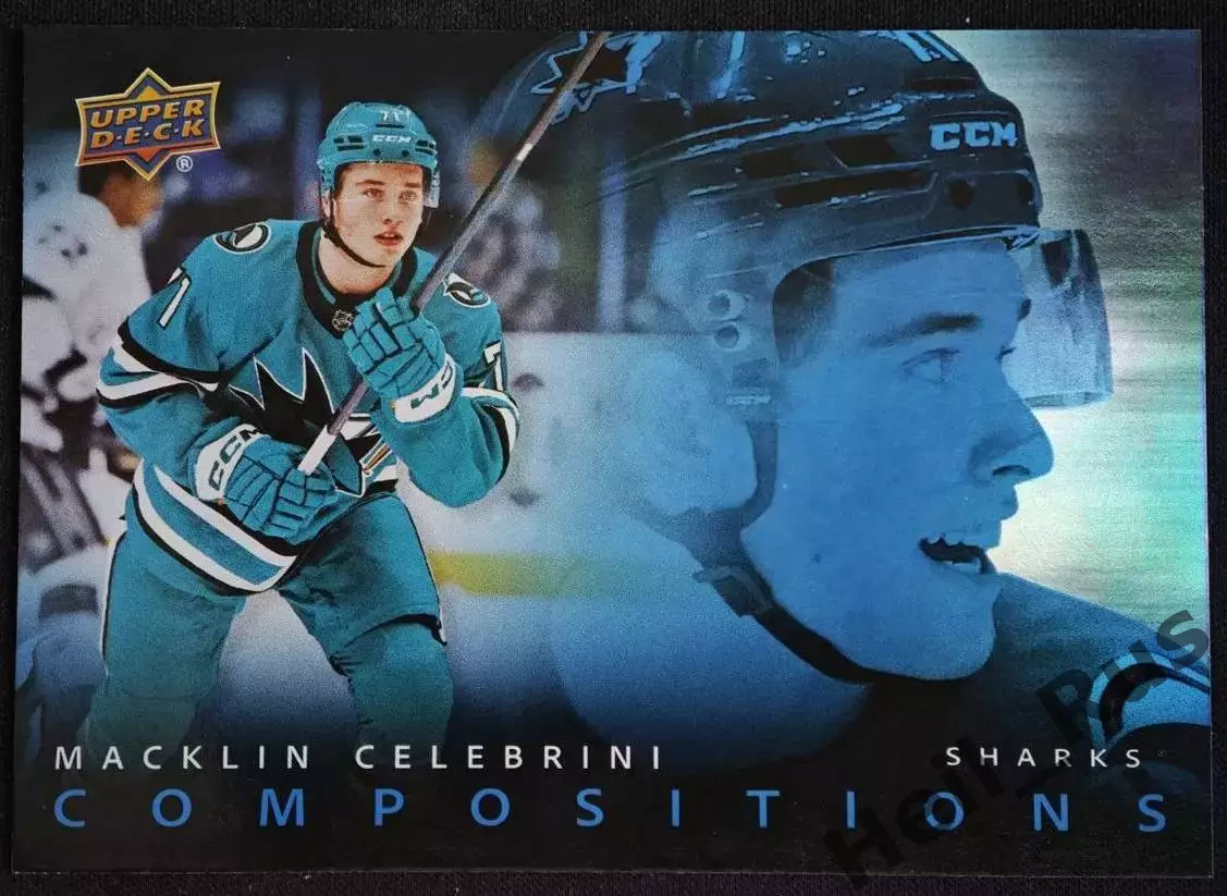 Карточка Macklin Celebrini/Маклин Селебрини (San Jose Sharks/Сан-Хосе) НХЛ/NHL