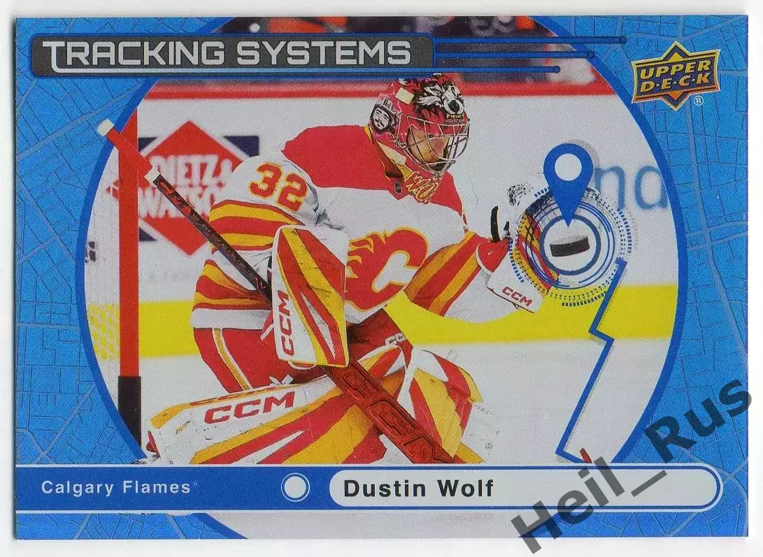 Хоккей. Карточка Dustin Wolf/Дастин Вольф Calgary Flames/Калгари Флэймз, НХЛ/NHL