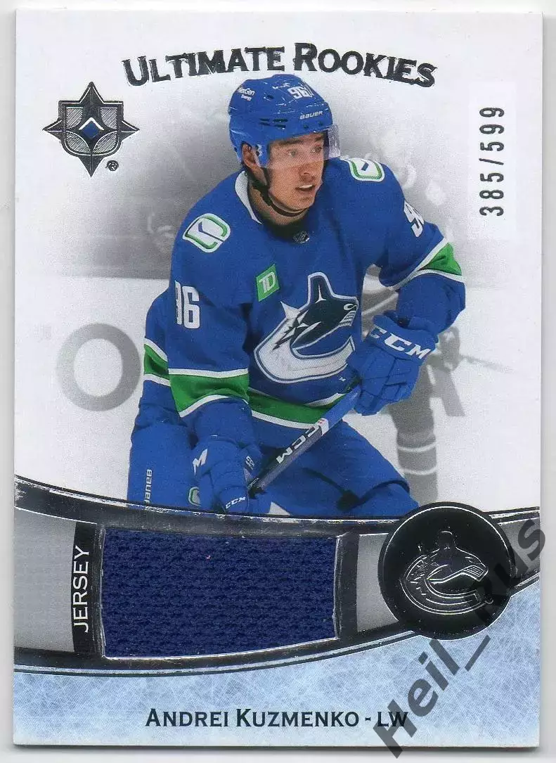 Карточка Андрей Кузьменко Vancouver Canucks/Ванкувер Кэнакс СКА/ЦСКА НХЛ/NHL/КХЛ