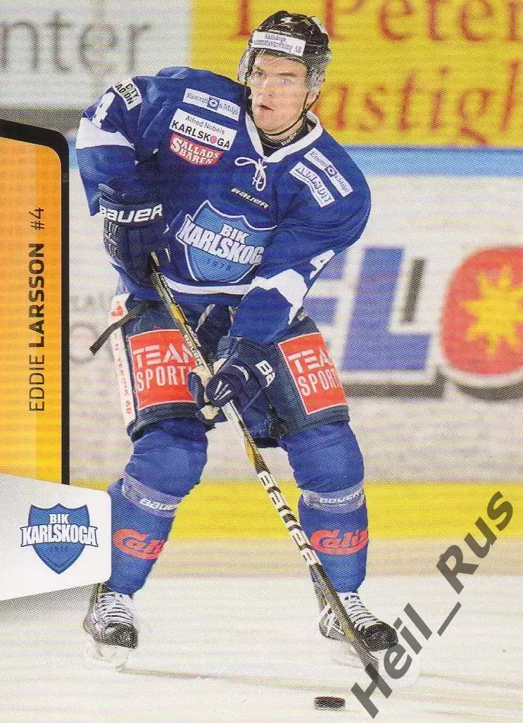 Хоккей. Карточка Eddie Larsson/Эдди Ларссон BIK Karlskoga/БИК Карлскуга 2012/13