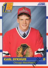 Хоккей. Карточка Karl Dykhuis / Карл Дихус (Chicago Blackhawks / Чикаго) НХЛ/NHL