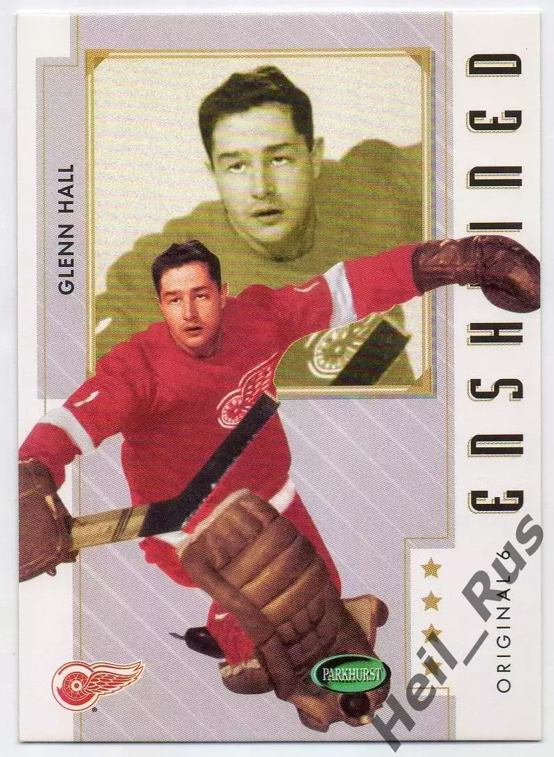 Хоккей. Карточка G. Hall/Гленн Холл Detroit Red Wings/Детройт Ред Уингз НХЛ/NHL