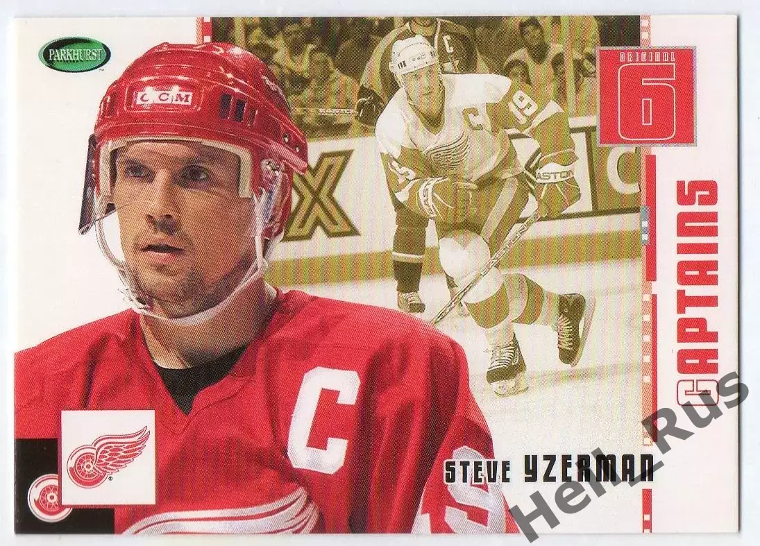 Карточка Steve Yzerman/Стив Айзерман Detroit Red Wings/Детройт Ред Уингз НХЛ/NHL