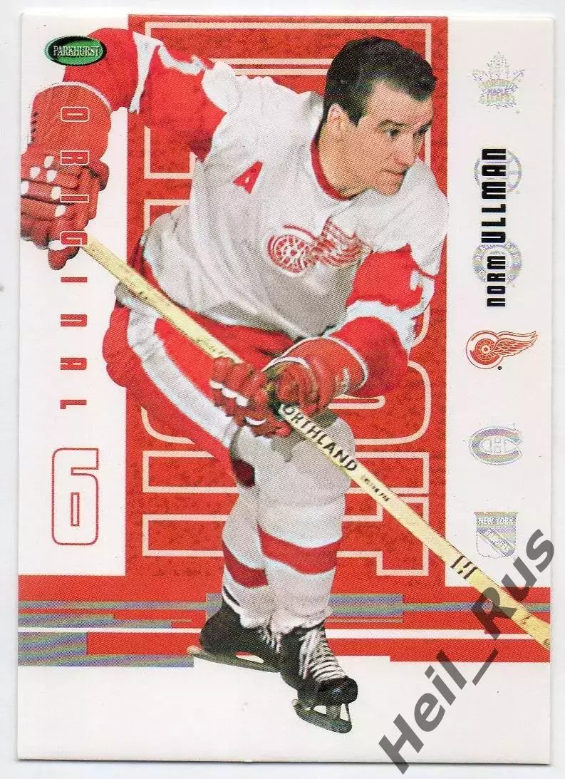 Хоккей. Карточка Ullman/Норм Ульман Detroit Red Wings/Детройт Ред Уингз НХЛ/NHL