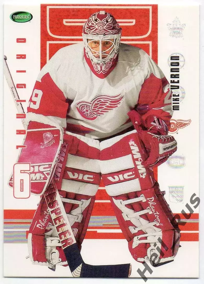 Карточка Mike Vernon/Майк Вернон (Detroit Red Wings/Детройт Ред Уингз) НХЛ/NHL